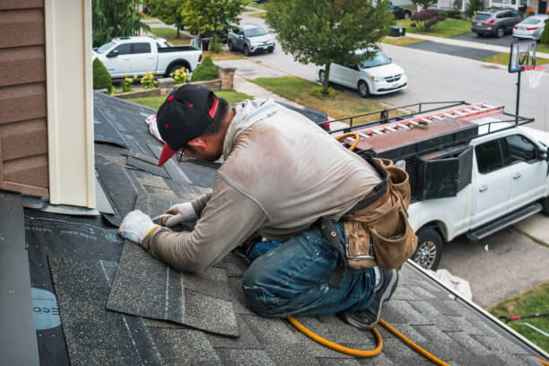 Professional Roofing technician working in Hampshire, IL